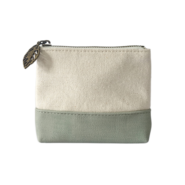 Eco-friendly cotton canvas portable coin bag cosmetic bag lipstick mini bag_1
